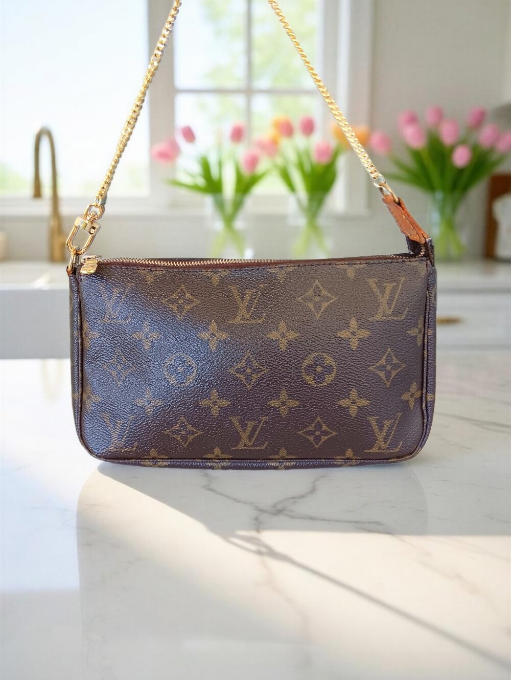 Louis Vuitton Pochette Accessoires Monogram Vintage Y2K ✨EUC - Picture 4 of 14
